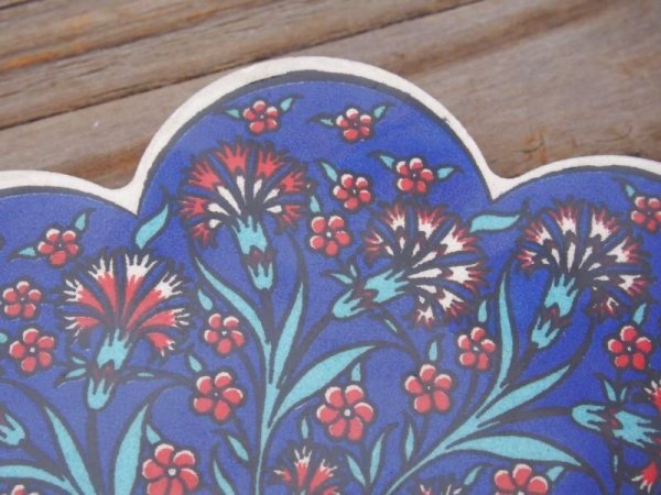 画像3: 【イズニック IZNIK】 トルコ　陶器製鍋敷き 6 (3)